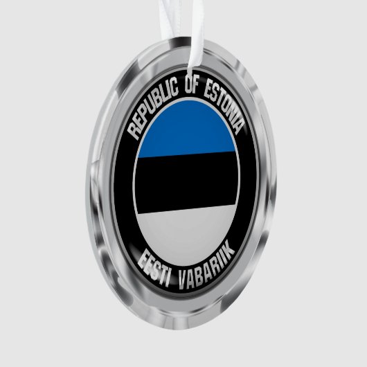 Estland Round Emblem Ornament (voorkant)