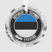 Estland Round Emblem Ornament (achterkant)