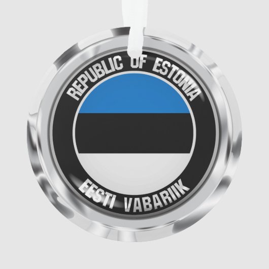 Estland Round Emblem Ornament (achterkant)