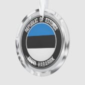 Estland Round Emblem Ornament (voorkant)