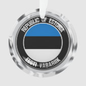 Estland Round Emblem Ornament (voorkant)
