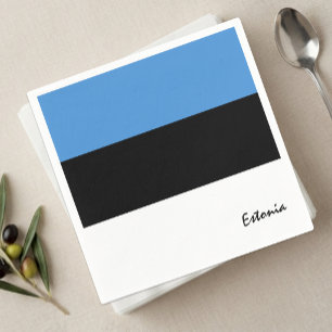 Estland Servetten, Estlandse vlag feest / sportfan Servet