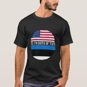 estland Shirt amerikaanse en estlandse vlag beide