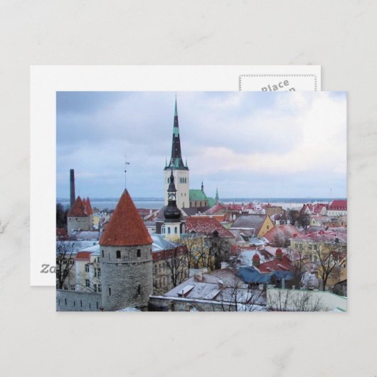 Estland Skyline Briefkaart (Voorkant / Achterkant)