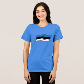 ESTLAND Speciale Gift Blue Tourist Classic Tri-Blend Shirt (Voorkant volledig)