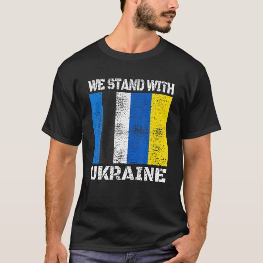 Estland steunt Oekraïne We staan voor Oekraïne EE T-shirt (Voorkant)