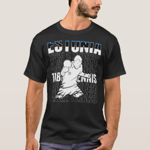 Estland Table Tennis Support Estse pingpong T T-shirt