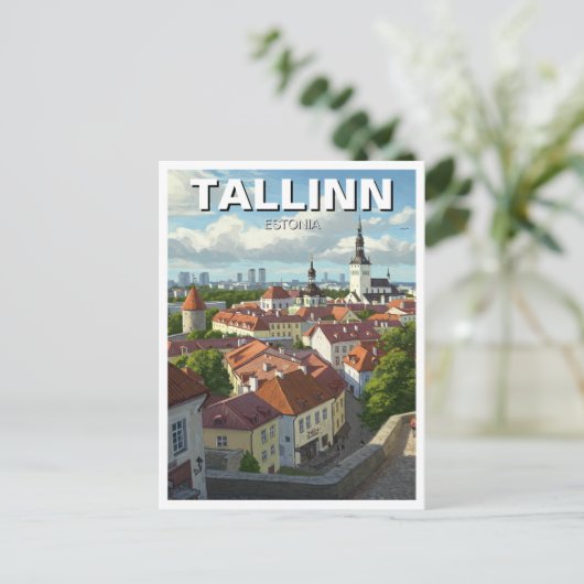 Estland Tallinn Reizen Briefkaart (Staand voorkant)