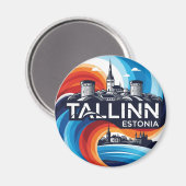 Estland Tallinn Reizen Magneet (Voorkant / Achterkant)
