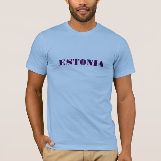 Estland, tekst ontwerp, t-shirt (Voorkant)