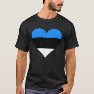 Estland Vlag Hart Estland Geschenken Liefde Estlan T-shirt