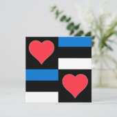 Estland Vlag Heart Pattern Fun Patriotic Estonian Kaart (Staand voorkant)