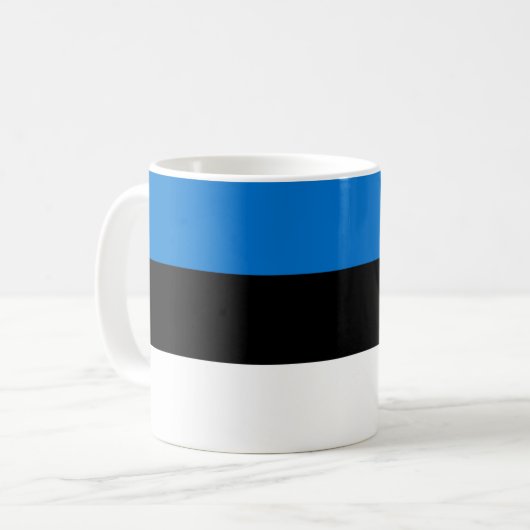 Estland Vlag Keramische Mok (Voorkant links)