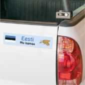 Estland Vlag + Landkaart Bumpersticker (Op Truck)