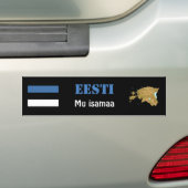 Estland Vlag + Landkaart Bumpersticker (Op auto)