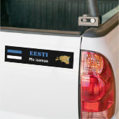 Estland Vlag + Landkaart Bumpersticker (Op Truck)