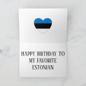 Estland Vlag Patriotic Birthday Kaart (Binnen)