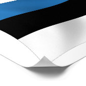 Estland Vlag Poster Print (Hoek)