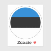 Estland Vlag Ronde Sticker (Vel)