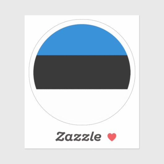 Estland Vlag Ronde Sticker (Vel)