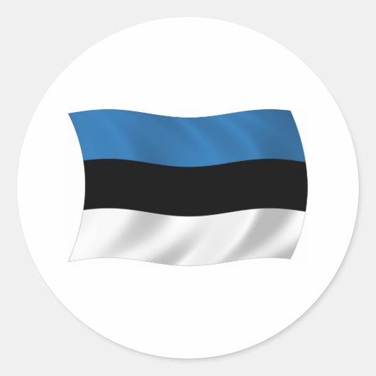 Estland Vlag Sticker (Voorkant)