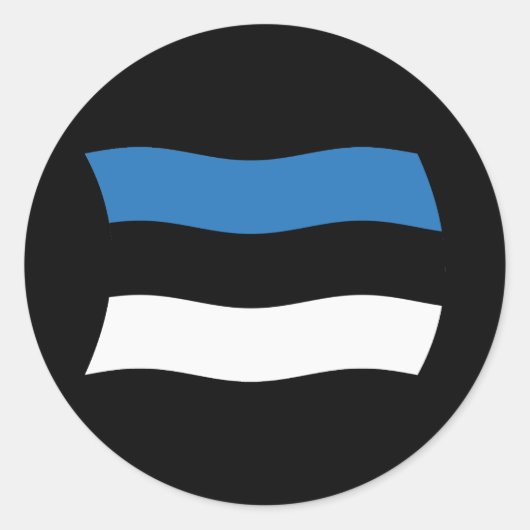 Estland Vlag Sticker (Voorkant)