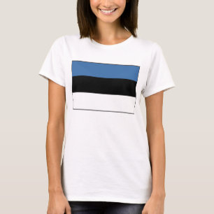 Estland Vlag x Kaart T-Shirt