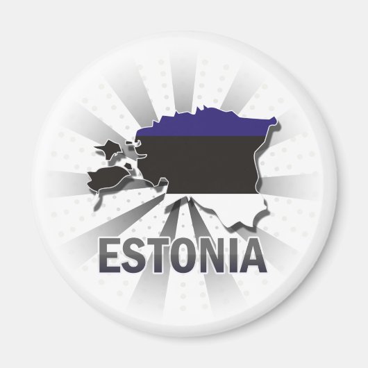 Estland Vlaggenkaart 2.0 Magneet (Voorkant)