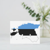 Estland-vlaggenkaart EE Briefkaart (Staand voorkant)