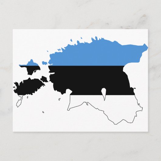 Estland-vlaggenkaart EE Briefkaart (Voorkant)