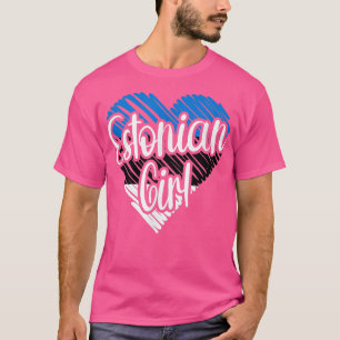 Estland voor de Estse kunstvlag voor meisjes voor T-shirt