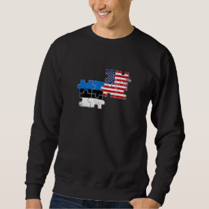 Estland VS Ests Amerikaanse Vlag Trui