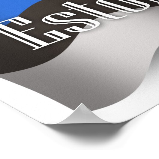 Estland Waving Flag Poster (Hoek)