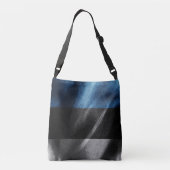Estland zijde vlag crossbody tas (Achterkant)