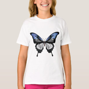 Estland Zwaluwstaart Vlindervlag Sticker T-shirt