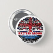 Estlands Brits - Groot-Brittannië - Roots vlag Ronde Button 5,7 Cm (Voorkant /achterkant)