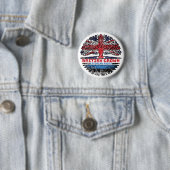 Estlands Brits - Groot-Brittannië - Roots vlag Ronde Button 5,7 Cm (In situ)