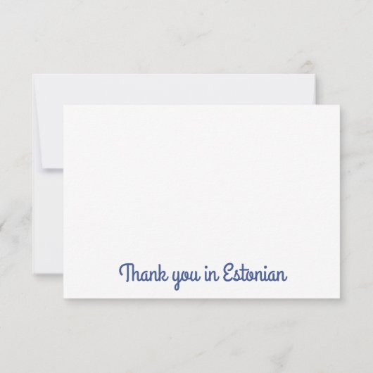 Estlands - Hartelijk dank Bedankkaart (Achterkant)