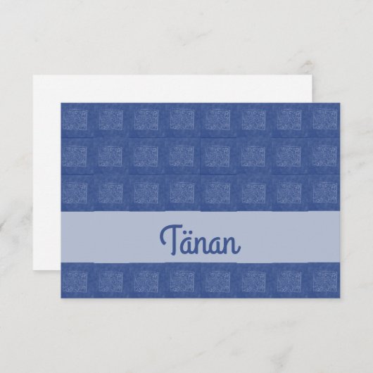 Estlands - Hartelijk dank Bedankkaart (Voorkant / Achterkant)