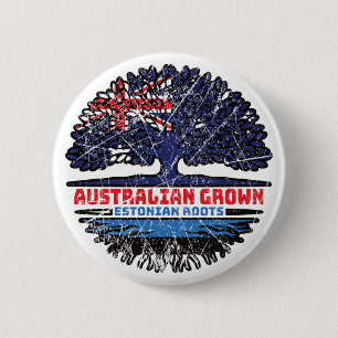Estlandse Australische Australische boomstammen Ronde Button 5,7 Cm