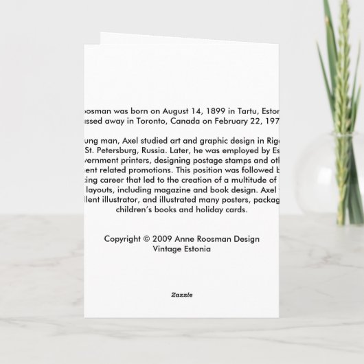 Estlandse jongen + meisje kerst Kaart (Achterkant)