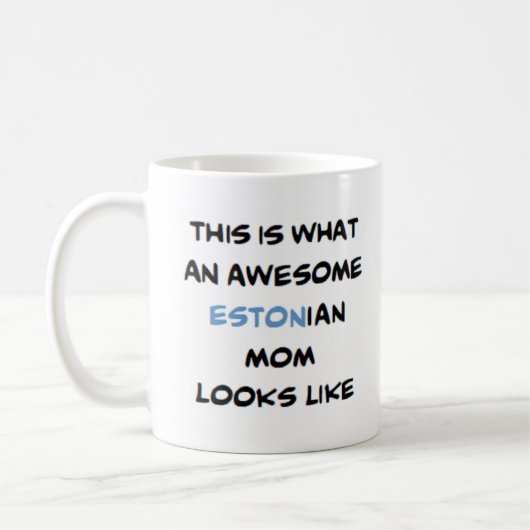 Estlandse moeder, geweldig koffiemok (Links)