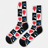 Estlandse nationale vlagplattegrond Estland - hart Sokken (Links)