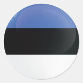 Estlandse ronde pictogramvlag sticker (Voorkant)