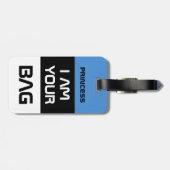 Estlandse vlag & Estland, reizen / gepersonaliseer Bagagelabel (Achterkant horizontaal)