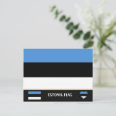 Estlandse vlag & Estland - reizen, vakantie / spor Briefkaart (Staand voorkant)