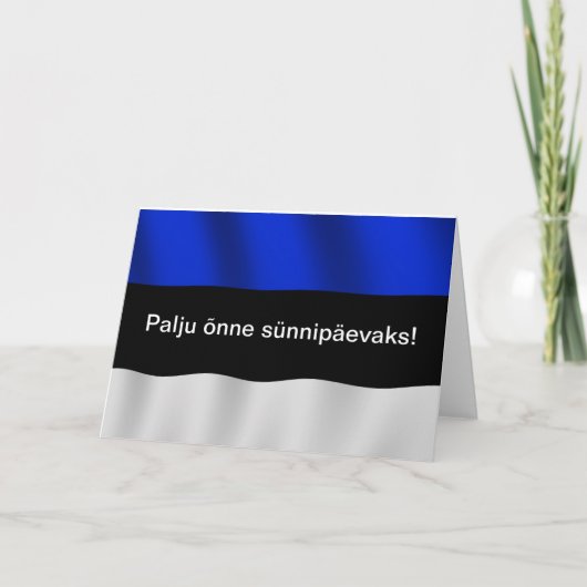 Estonia Birthday Card Kaart (Voorkant)