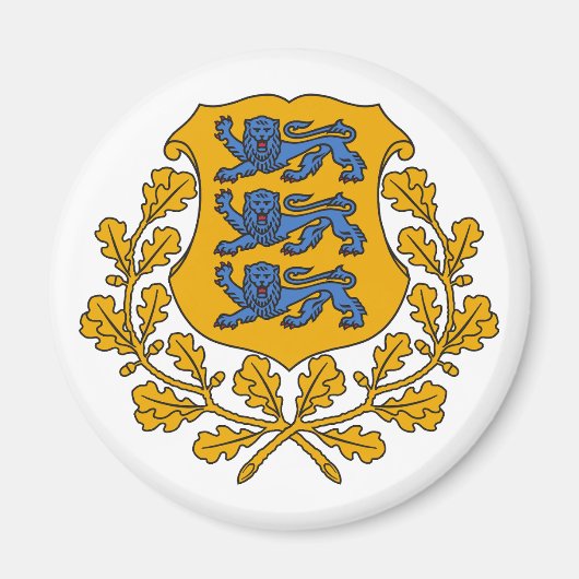 Estonia country coat arms symbol emblem flag magneet (Voorkant)