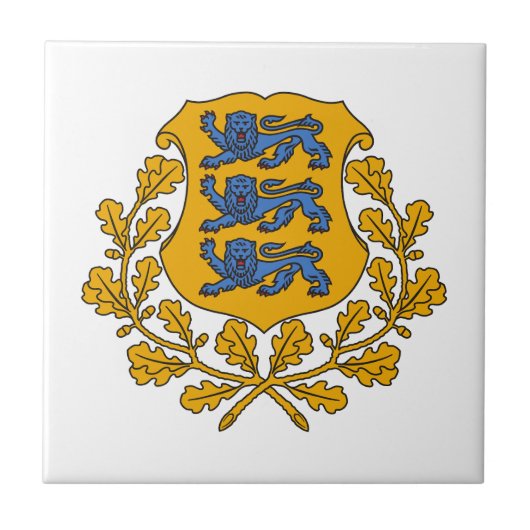 Estonia country coat arms symbol emblem flag tegeltje (Voorkant)