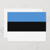 Estonia (Estonian) Flag Postcard Briefkaart (Voorkant / Achterkant)